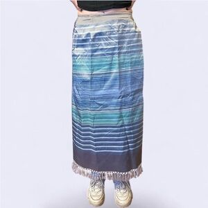 Liz Claiborne Multicolor Striped Wrap Skirt